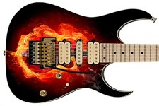 Guitar Skin Axe Wrap Re-skin - Fire Red Guitar 764