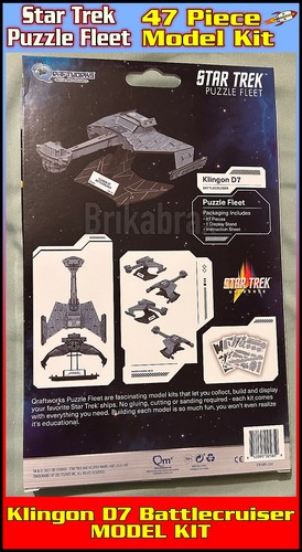 Star Trek Puzzle Fleet Klingon D7 Battlecruiser - 47 Piece Model Kit - Brand New - Picture 4 of 4