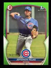 2023 Bowman JEFFERSON ROJAS 1st Rookie #BD-70 LIME GREEN #/399 Chicago Cubs RC