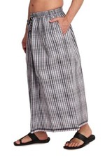 Elastic Premium Cotton Lungi With Dual Pocket, Pack of 1  Black 