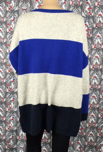 NWT C&C California Woman’s Multicolor Blue/Gray Stripe Sweater Pullover Size 1X - Picture 3 of 6