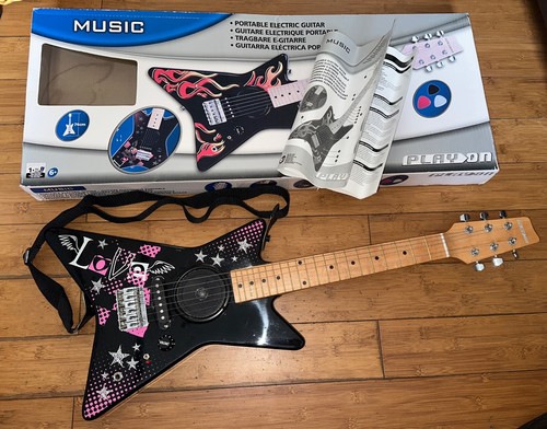 Play On Toys R US Pink ~ Silber ~ Schwarz E-Gitarre Originalverpackt
