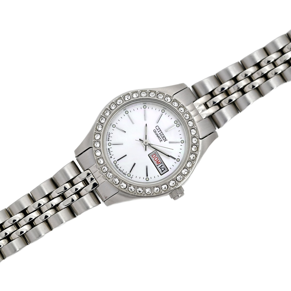 Citizen Swarovski Crystal Ladies Two-Tone MOP Dial Watch EQ0537-51D Citizen Swarovski Crystal Silver Tone Ladies Dress Watch  main image 4