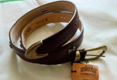 Dog Lovers Belt Brown Leathe custom..S 32  Nwt $64.custom  Dog Show Canine Stuff