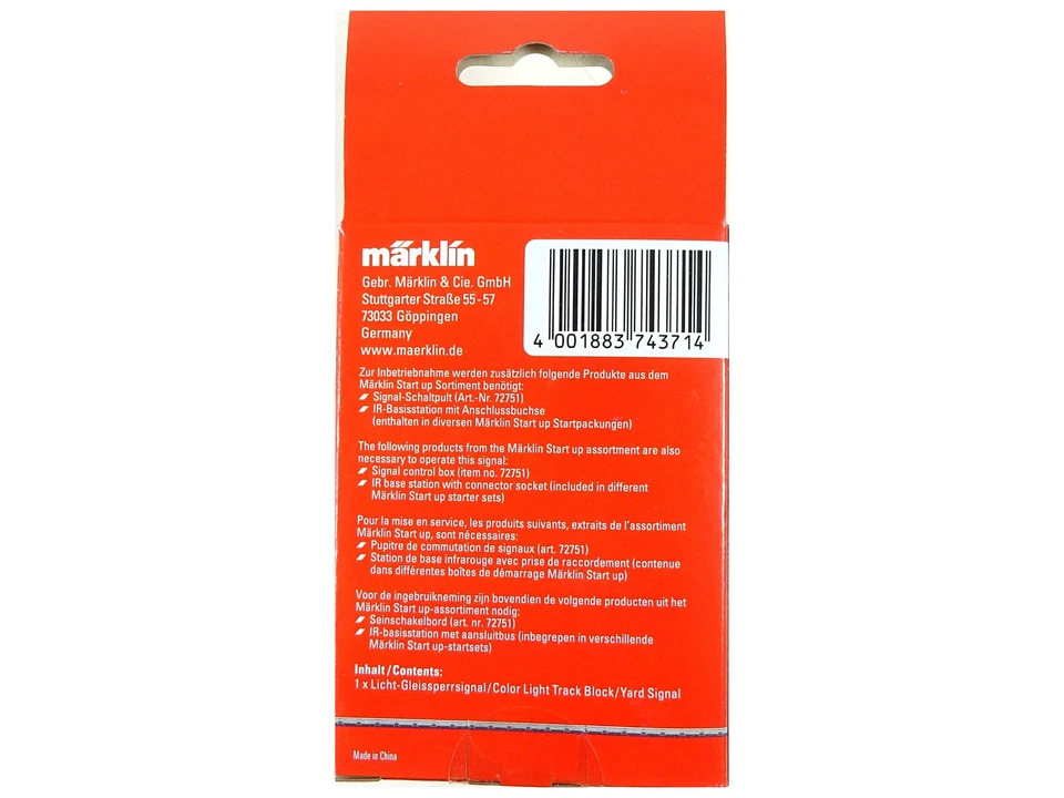 Märklin H0 Gleis Licht Sperrsignal Start up 74371 neu OVP - Bild 2 von 3