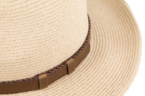 Unisex summer wide brim fedora hat Soft Braided hat 100% Aussie Seller - Picture 4 of 7