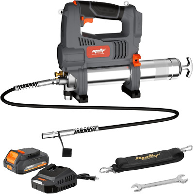 Cordless Power Grease Gun Compatible with Dewalt 20V MAX Battery, 10,000 PSI, Br