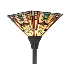 Tiffany Torchiere Floor Lamp,70" Tall Stained Glass Floor Light,Antique Style...