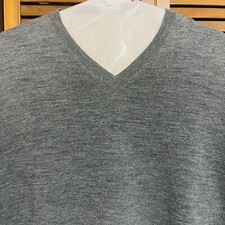 Polo Ralph Lauren Men's 100 Wool Sweater Size Large Gray V-Neck