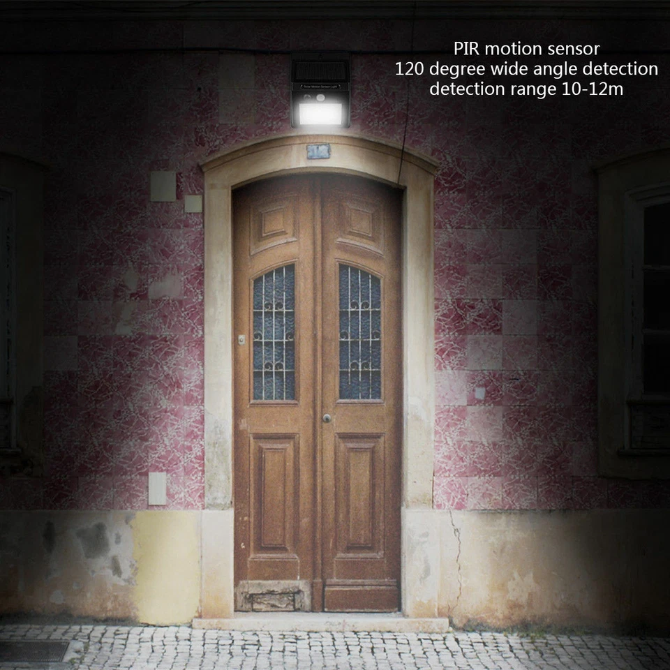 4x 20 LED Solar Power Wall Light Waterproof Outdoor PIR Motion Sensor Path Lamp - Image 4 of 4