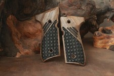 KSD Brand Beretta 92FS, 92A1, 92G, 92D, 96, M9 Compatible Walnut Grips Crocodile