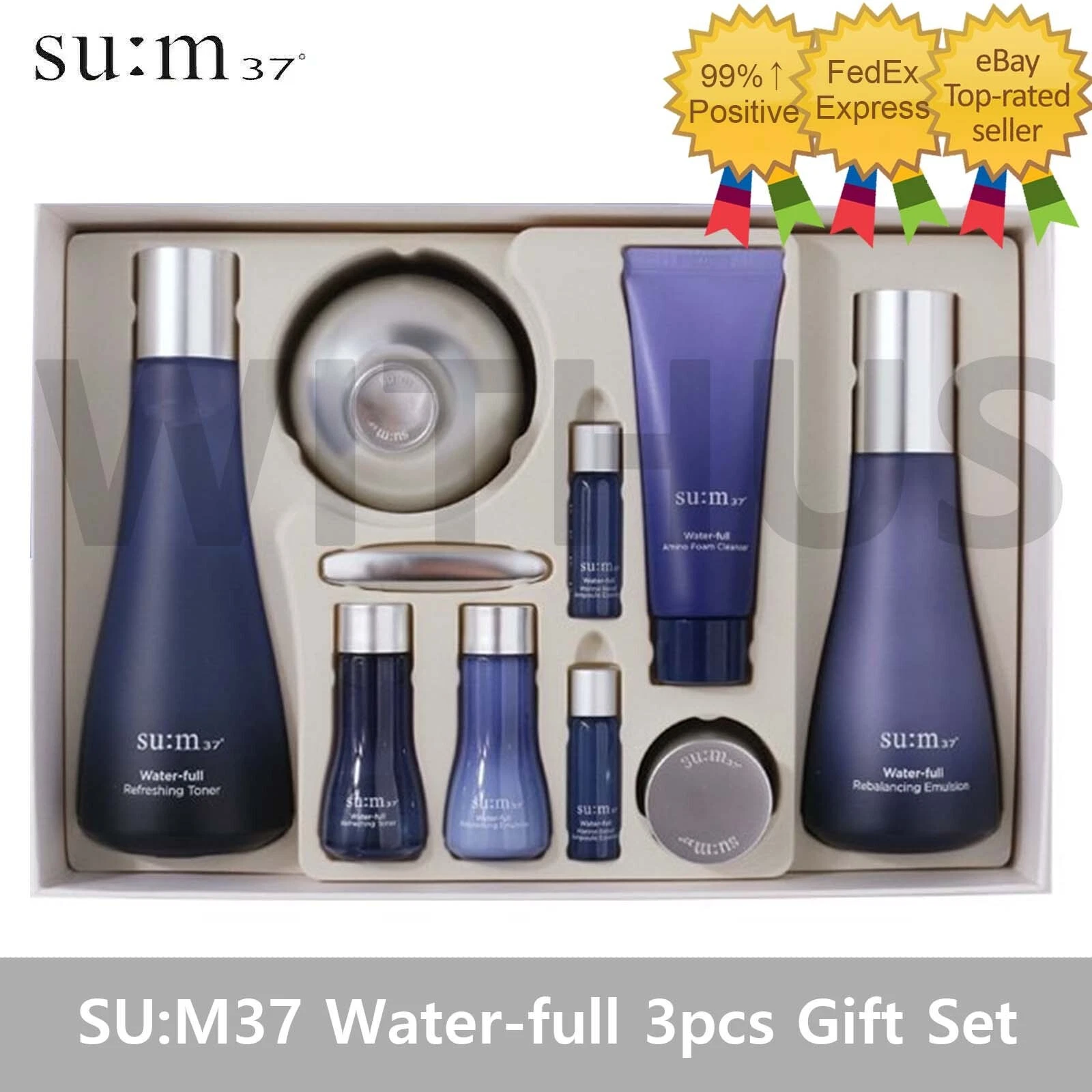 SU:M37 Water-full 3pcs Gift Set Toner Emulsion Cream sum37 SU:M37 Water-full 3pcs Gift Set Toner Emulsion Cream sum37