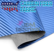 Blue Carbon Fiber Fabric Cloth Marine Vinyl 54" Wide Plain Weave Upholstery