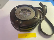 Vintage Lathem WATCHMAN Leather Bound CLOCK ~ Parts or Repair ~ Untested