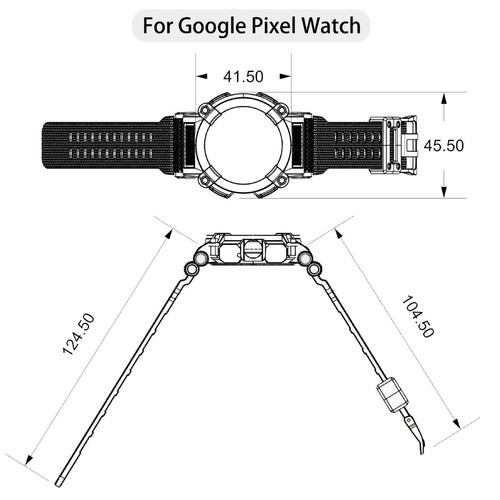 Watch 360 Protective Case Strap Band Cover Bracelet for Google Pixel Watch a - Zdjęcie 8 z 17
