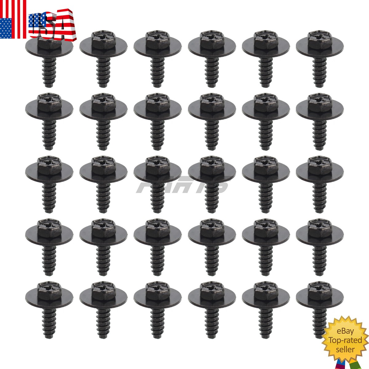 30Pcs 8mm Hex Splash Baffle Bolt Bumper Retainer Screw For Mazda