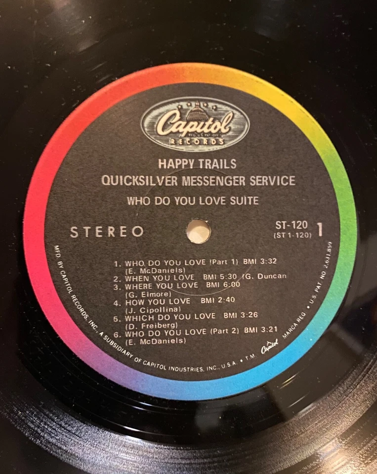 QUICKSILVER MESSENGER SERVICE Happy Trails - 1969 1st Press Capitol LP EX SHRINK - Image 4 of 4