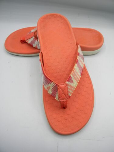 Vionic Orthaheel Tide SQ MultiColor Flip Flops Thongs Sandals Size US 7