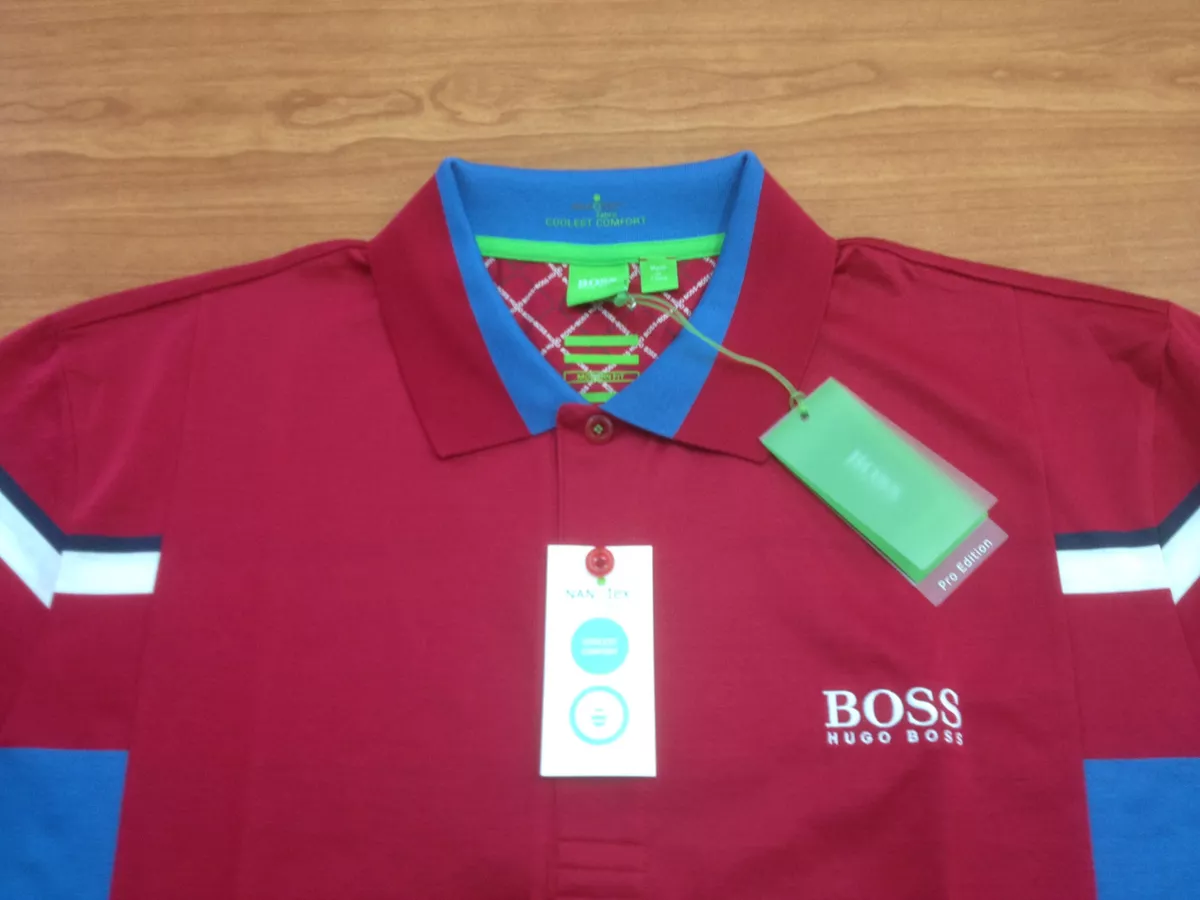 MEN S HUGO BOSS GREEN LABEL NANOTEX POLO SHIRT GR PADDY PRO 2 Size MEDIUM M