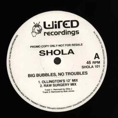 Shola Phillips Big Bubbles, No Troubles Vinyl Single 2 X 12inch Wired Recordi