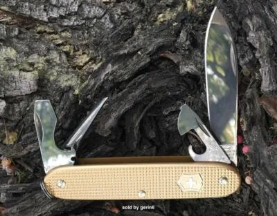 Swiss Army Knife LE Champagne Gold Pioneer Alox Victorinox 0.8201.L19 New In Box