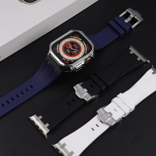 Para Apple Watch Ultra 2 49MM 9 8 7 45MM Kit Mod Estuche Suave Correa Deportiva Cubierta Correa - Vídeo 1 de 1