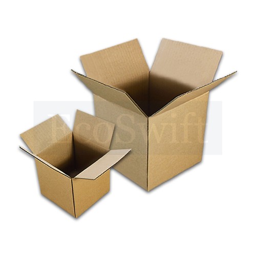 1-100 7x7x7 "EcoSwift" Cardboard Packing Mailing Shipping Corrugated Box Cartons - Picture 5 of 5