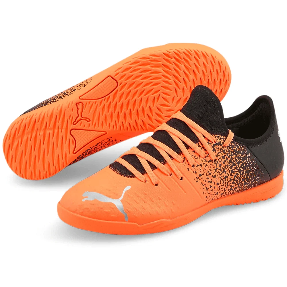 Puma Jr Future Z 4.3 Indoor Soccer Shoes - Neon Citrus / Silver / Bla | eBay