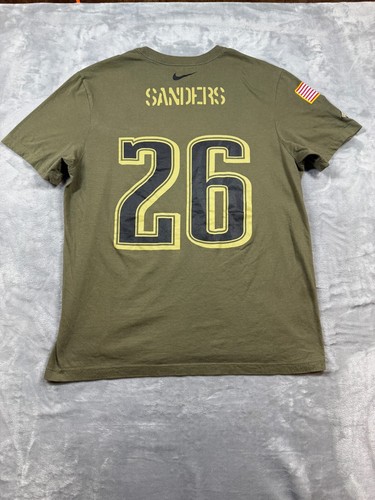 Nike Philadelphia Eagles T-Shirt Uomo Large Verde #26 Sanders Salute To Service - Foto 5 di 7