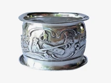 Antique Sterling Silver Nursery Rhyme Napkin Ring "Dorothy" See Saw Margery Daw