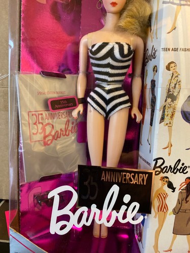 Original 1959 Barbie Doll & Package Special Edition 35th Anniversary NRFB 11590 - Picture 5 of 9