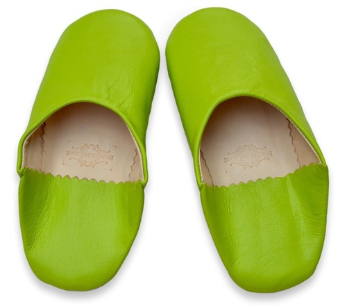 MOROCCAN LEATHER BABOUCHE SLIPPERS SHEEPSKIN SLIDES MULES WOMENS **HANDMADE** - Picture 125 of 205