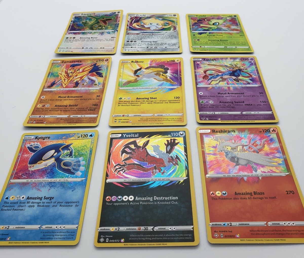 Pokemon Amazing Rare Complete Set Lot Of 9 Vivid Voltage & Shining Fates  All NM