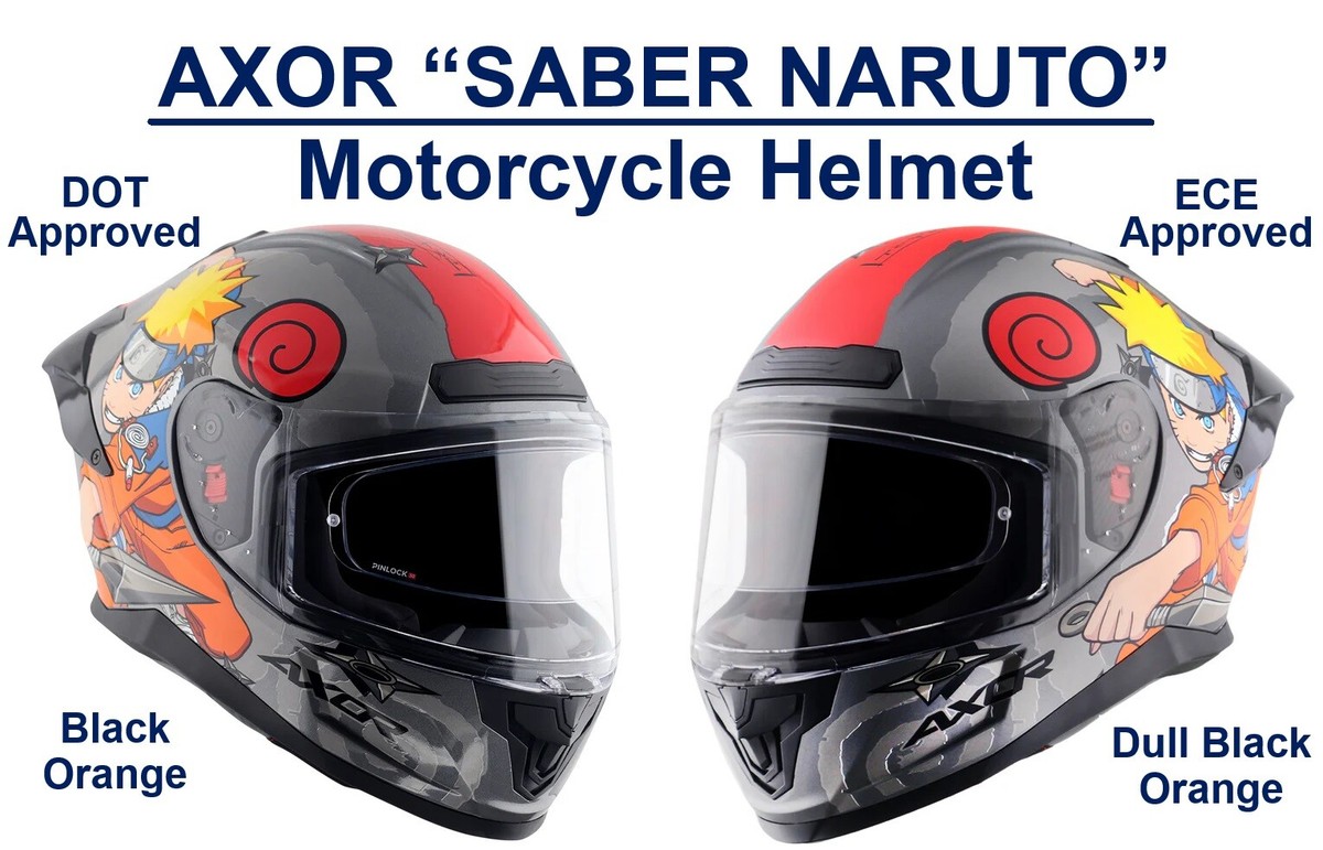 AXOR SABER NARUTO Full Face DOT & ECE Certified Motorcycle Helmets | eBay AXOR SABER NARUTO Full Face DOT & ECE Certified Motorcycle Helmets | eBay