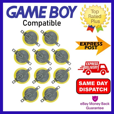 10 x Nintendo GameBoy Battery Replacement Batteries - CR1616 tabbed - Pokemon