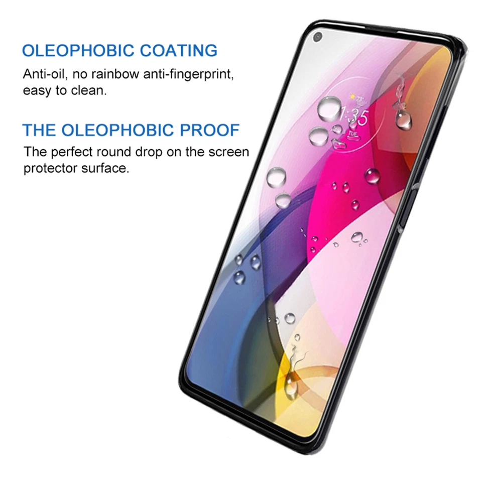 2 Pack Tempered Glass Compatible for Moto G Stylus 2021/Moto G9 Plus Bubble Free - Image 4 of 4