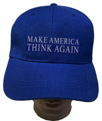 MAKE AMERICA THINK AGAIN Adjustable Curved Visor Baseball Cap Hats LOT 1-12pcs