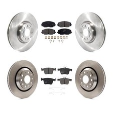 [Front+Rear] Brake Rotors Semi-Metallic Pad Kit For Volkswagen Atlas Cross Sport