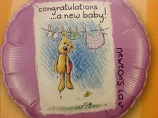 CONGRATULATIONS NEW BABY 18" Foil balloon 60739 new born, baby shower b25