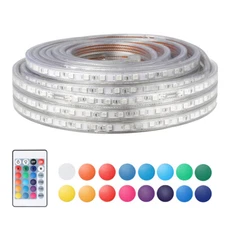 Waterproof LED Strip Rope Light Multi Color Changing Lights Flexible With Remote