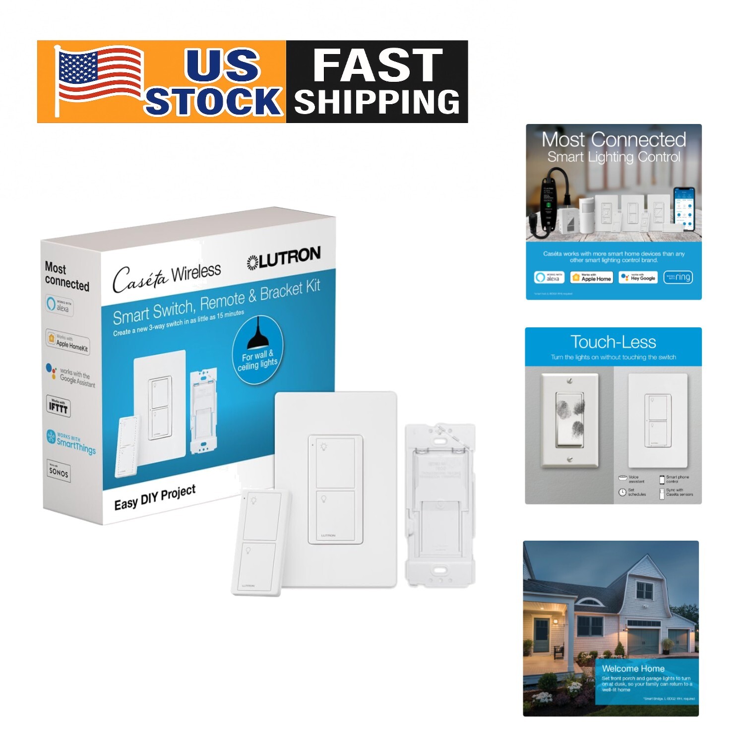 Caseta Smart 3-Way Switch Kit with Pico Remote - Your Home's Lighting Companion