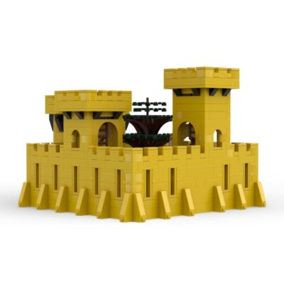 Classic Yellow Castle From 1978 1178 Bricks Modular Building MOC-146039 Gift