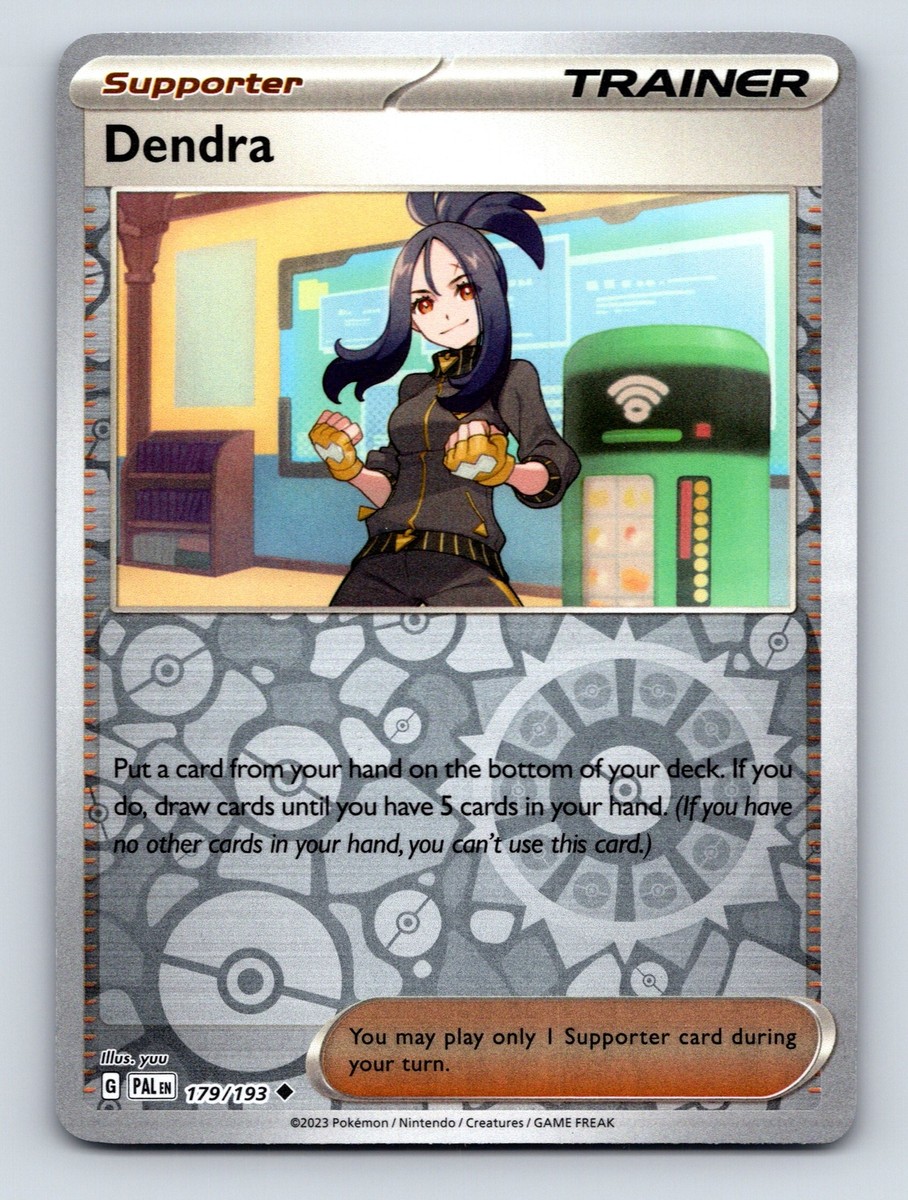 Trainer Supporter Dendra Strategic Card Play Rarity Gray Vibrancy