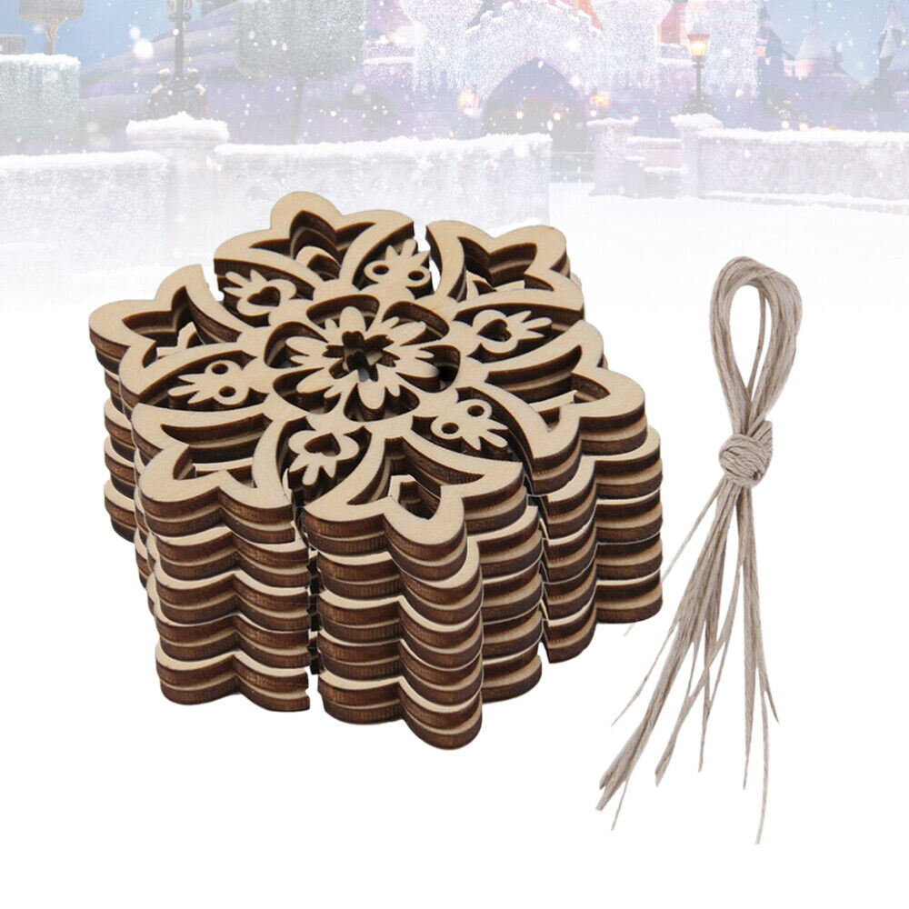 10 Pcs Centerpiece Table Decorations Wooden Snowflakes Crafts Dining