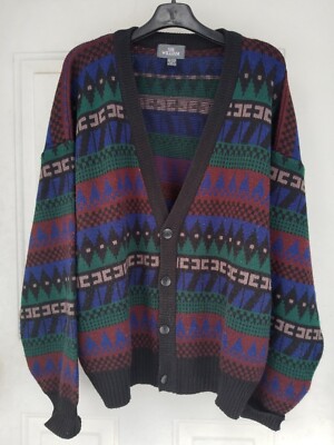 カーディガン 80s us vintage cardigan. 1980s Argyle Cardigan USA Free Shipping - The Vintage Twin