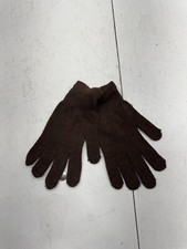 Brown 1 Pair Knit Winter Gloves Unisex Adults One Size
