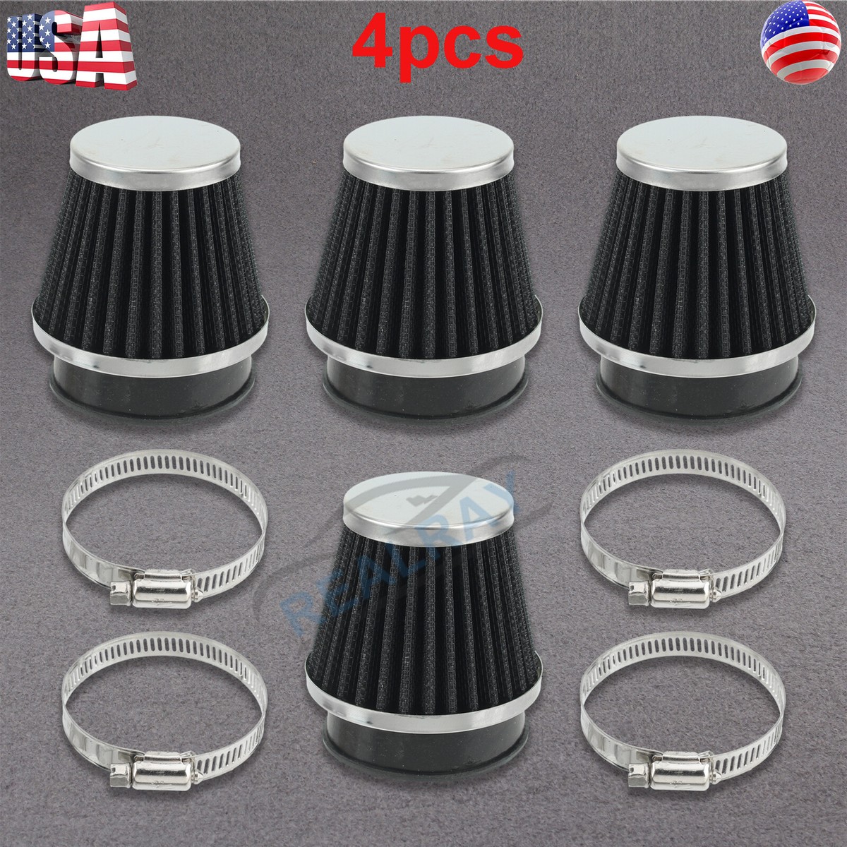 4x54MM Air Filter POD Filter For Kawasaki KZ750 KZ1000