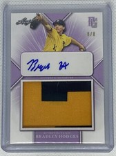 2021 LEAF PERFECT GAME PURPLE PATCH AUTO BRADLEY HODGES RC AUTO # 8/8