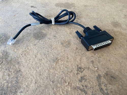 3' NCR Radiant Serial Cable Adapter RJ11M-DB25M, 497-0483244 Rev A