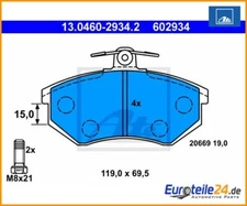 Brake pad set, disc brake ATE 13.0460-2934.2 for Audi